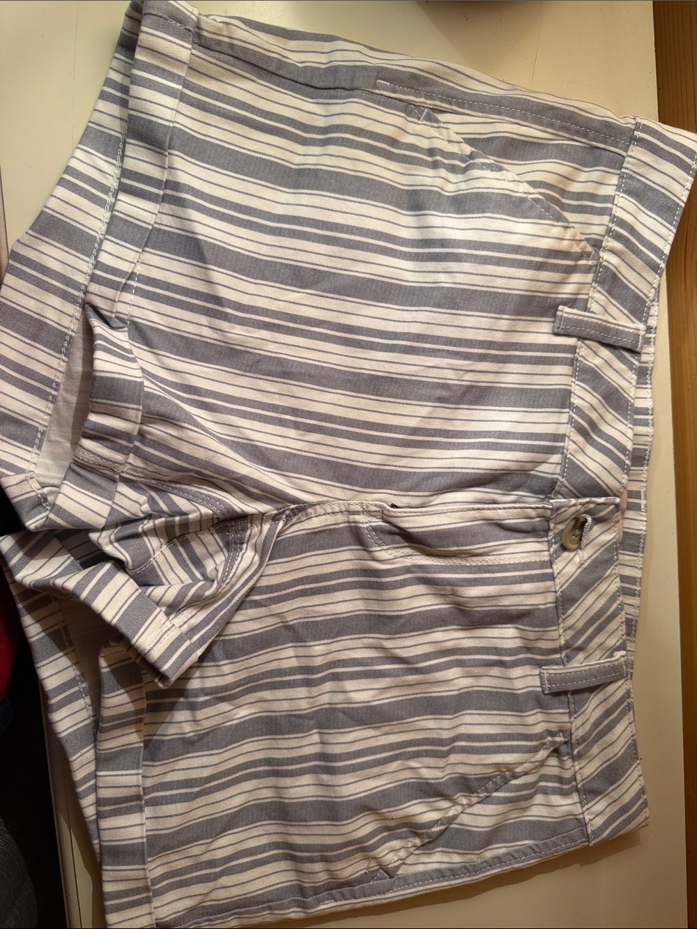 SO Women's Striped Flat Front Shorts
